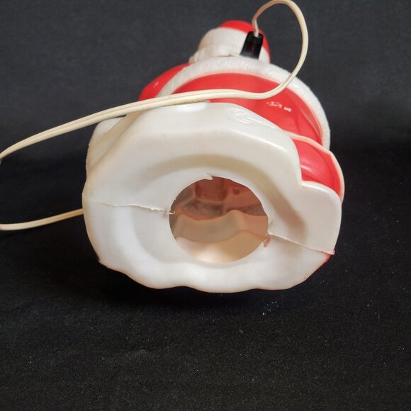 1968 Empire Tabletop Santa Claus Blow Mold w/Black Bag 13 Inch Lighted & Works - Picture 9 of 9